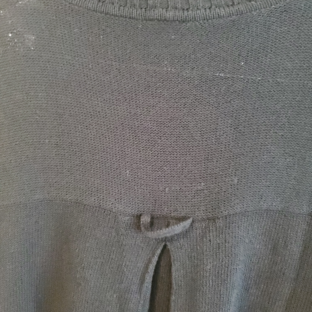 J Jill linen cotton blend knit black turtleneck size small long sleeve - Picture 8 of 9